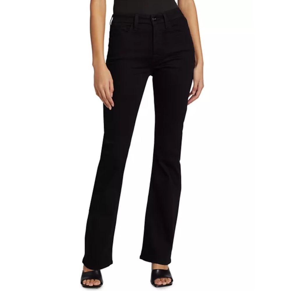 Jen7 Seven For All Mankind Black Slim Bootcut Jeans, 00